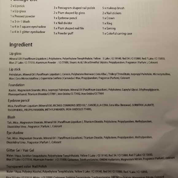 Shimmer & Sparkle Makeup Kit. The items inside the Kit may vary - Picture 4 of 5